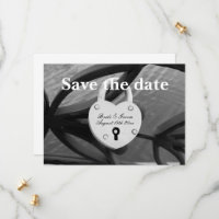 Heart shape padlock on fence photo wedding