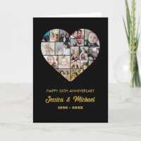 Heart Shape Photo Collage Wedding Anniversary