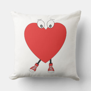 Heart Shape Red Cute Love Character Design Cushion