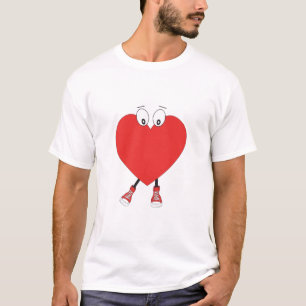 Heart Shape Red Cute Love Character Design T-Shirt