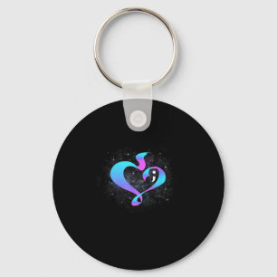 Heart Shape Semicolon - Suicide Prevention Awarene Key Ring