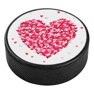 Heart Shape Valentines Day Love Gift Hockey Puck