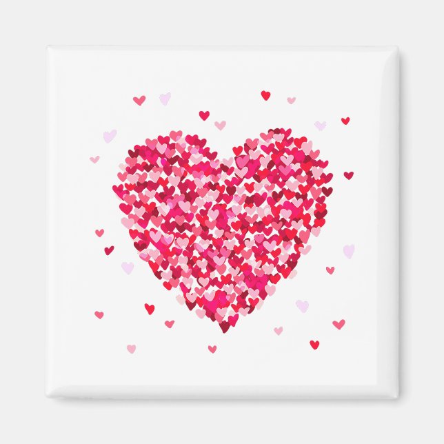 Heart Shape Valentines Day Love Gift Magnet (Front)