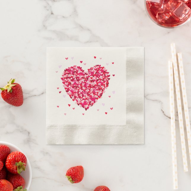 Heart Shape Valentines Day Love Gift Napkin (Insitu)