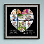 Heart Shaped 11 Photo Collage Funeral Service Poster<br><div class="desc">Heart Shaped Photo Collage Funeral service poster which you can also display at the wake or celebration of life memorial gathering. The photo template is set up for you to add your pictures which are displayed in landscape, portrait and square formats to automatically display a heart shape. The design features...</div>