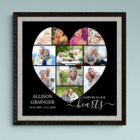 Heart Shaped 11 Photo Collage Funeral Service