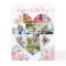 Heart Shaped 11 Photo Collage Pink Peony Birthday