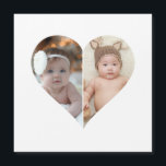 Heart Shaped 2 Photo Collage<br><div class="desc">This Custom Heart Shaped Photo design beautifully arranges your favourite memories into the shape of a heart, symbolising love and connection. Perfect for special occasions like anniversaries, weddings, or Valentine's Day, this design highlights your cherished moments meaningfully and artfully. Its unique layout creates a visually captivating keepsake, ideal for gifting...</div>