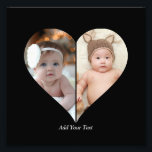 Heart Shaped 2 Photo Collage<br><div class="desc">This Custom Heart Shaped Photo design beautifully arranges your favourite memories into the shape of a heart, symbolising love and connection. Perfect for special occasions like anniversaries, weddings, or Valentine's Day, this design highlights your cherished moments meaningfully and artfully. Its unique layout creates a visually captivating keepsake, ideal for gifting...</div>