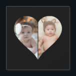 Heart Shaped 2 Photo Collage<br><div class="desc">This Custom Heart Shaped Photo design beautifully arranges your favourite memories into the shape of a heart, symbolising love and connection. Perfect for special occasions like anniversaries, weddings, or Valentine's Day, this design highlights your cherished moments meaningfully and artfully. Its unique layout creates a visually captivating keepsake, ideal for gifting...</div>