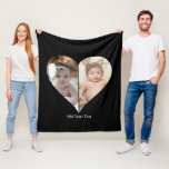 Heart Shaped 2 Photo Collage Fleece Blanket<br><div class="desc">This Custom Heart Shaped Photo design beautifully arranges your favourite memories into the shape of a heart, symbolising love and connection. Perfect for special occasions like anniversaries, weddings, or Valentine's Day, this design highlights your cherished moments meaningfully and artfully. Its unique layout creates a visually captivating keepsake, ideal for gifting...</div>
