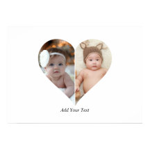 Heart Shaped 2 Photo Collage Poster