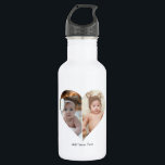 Heart Shaped 2 Photo Collage Poster 532 Ml Water Bottle<br><div class="desc">This Custom Heart Shaped Photo design beautifully arranges your favourite memories into the shape of a heart, symbolising love and connection. Perfect for special occasions like anniversaries, weddings, or Valentine's Day, this design highlights your cherished moments meaningfully and artfully. Its unique layout creates a visually captivating keepsake, ideal for gifting...</div>