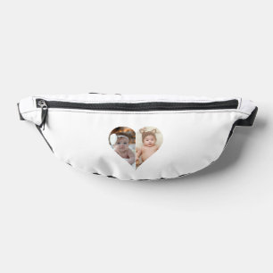 Heart Shaped 2 Photo Collage Poster Bum Bags