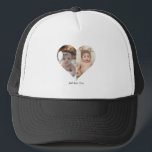 Heart Shaped 2 Photo Collage Poster Trucker Hat<br><div class="desc">This Custom Heart Shaped Photo design beautifully arranges your favourite memories into the shape of a heart, symbolising love and connection. Perfect for special occasions like anniversaries, weddings, or Valentine's Day, this design highlights your cherished moments meaningfully and artfully. Its unique layout creates a visually captivating keepsake, ideal for gifting...</div>