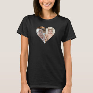 Heart Shaped 2 Photo Collage T-Shirt