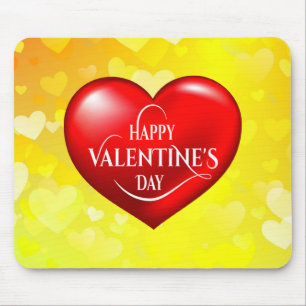 Heart Shaped 3d Red Love Symbol-50420 Mouse Mat