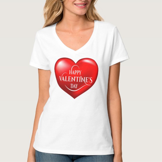 Heart Shaped 3d Red Love Symbol-50420 T-Shirt (Front)