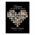 Heart Shaped 48 Photo Collage Funeral Welcome 