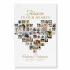 Heart Shaped 48 Photo Collage Funeral Welcome