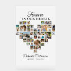 Heart Shaped 48 Photo Collage Funeral Welcome