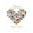 Heart Shaped 48 Photo Collage Funeral Welcome 