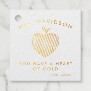 Heart Shaped Apple   Teacher Appreciation Favour Tags