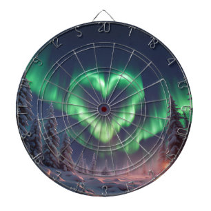 Heart Shaped Aurora Borealis Dartboard