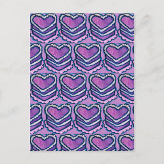 Heart Shaped Birthday Cake Postcard