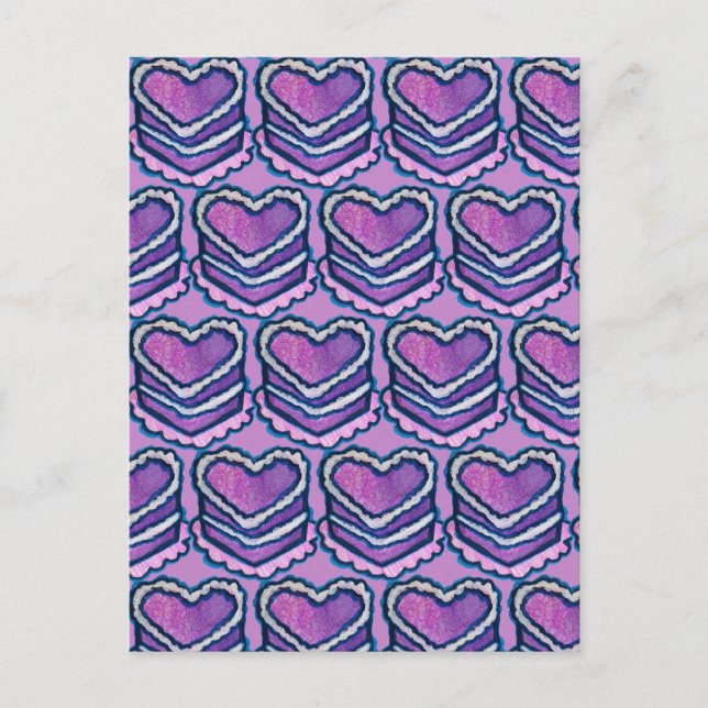 Heart Shaped Birthday Cake                         Postcard (Front)