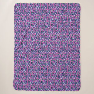 Heart Shaped Birthday Cake Sherpa Blanket
