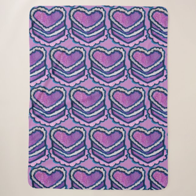 Heart Shaped Birthday Cake                         Sherpa Blanket (Front)