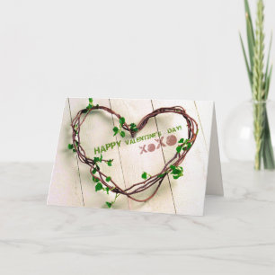 Heart Shaped Branches Valentine's Day  Holiday Card