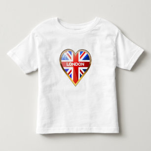 Heart-Shaped British Flag Toddler T-Shirt