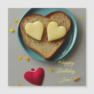 Heart Shaped Buttered Toast