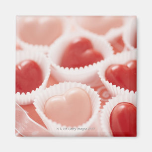 Heart-shaped candies magnet