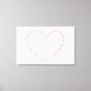 Heart Shaped Cherry Blossom Canvas Print