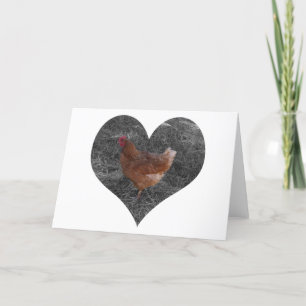 Heart Shaped Chicken Card