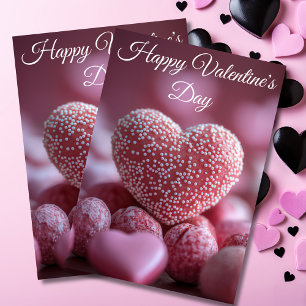 Heart-shaped Chocolates Valentine's Greeting Card