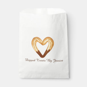 Heart Shaped Churro Dipped In Chocolate Favour Bags
