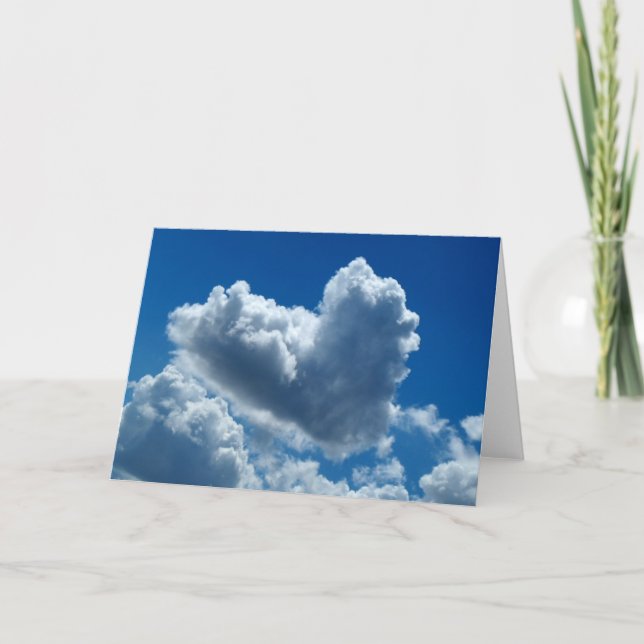 Heart-Shaped Cloud Card (Front)