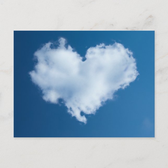 Heart-shaped cloud in blue card (Front)