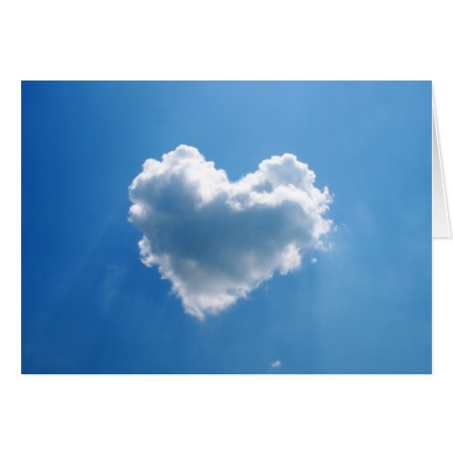 Image of Heart shaped cloud in the sky