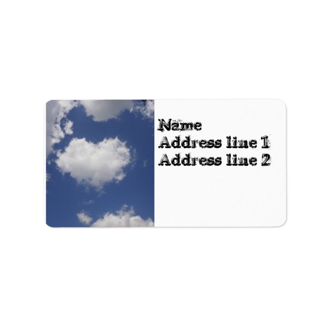 Heart Shaped Cloud Label (Front)