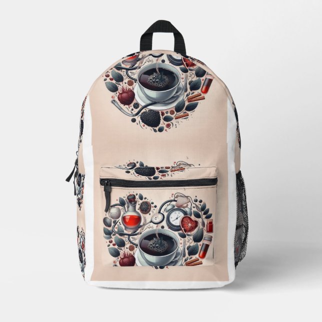 Heart-Shaped Coffee Cup Cosy Atmosphere Bag (Front)