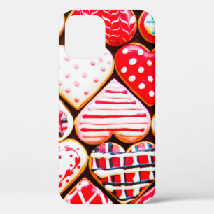 Heart shaped cookies icing for Valentine's day del iPhone 12 Case