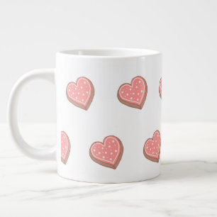 Heart-shaped cookies large coffee mug