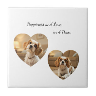 Heart-Shaped Dog Design – “Happiness on Four Paws” Tile