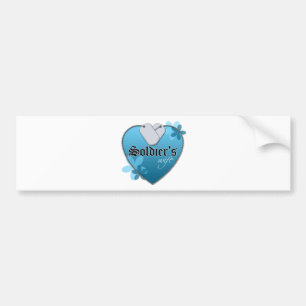 Heart Shaped Dog Tags Bumper Sticker