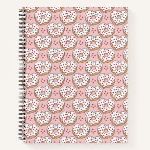 Heart-Shaped Donuts with Sprinkles Notebook